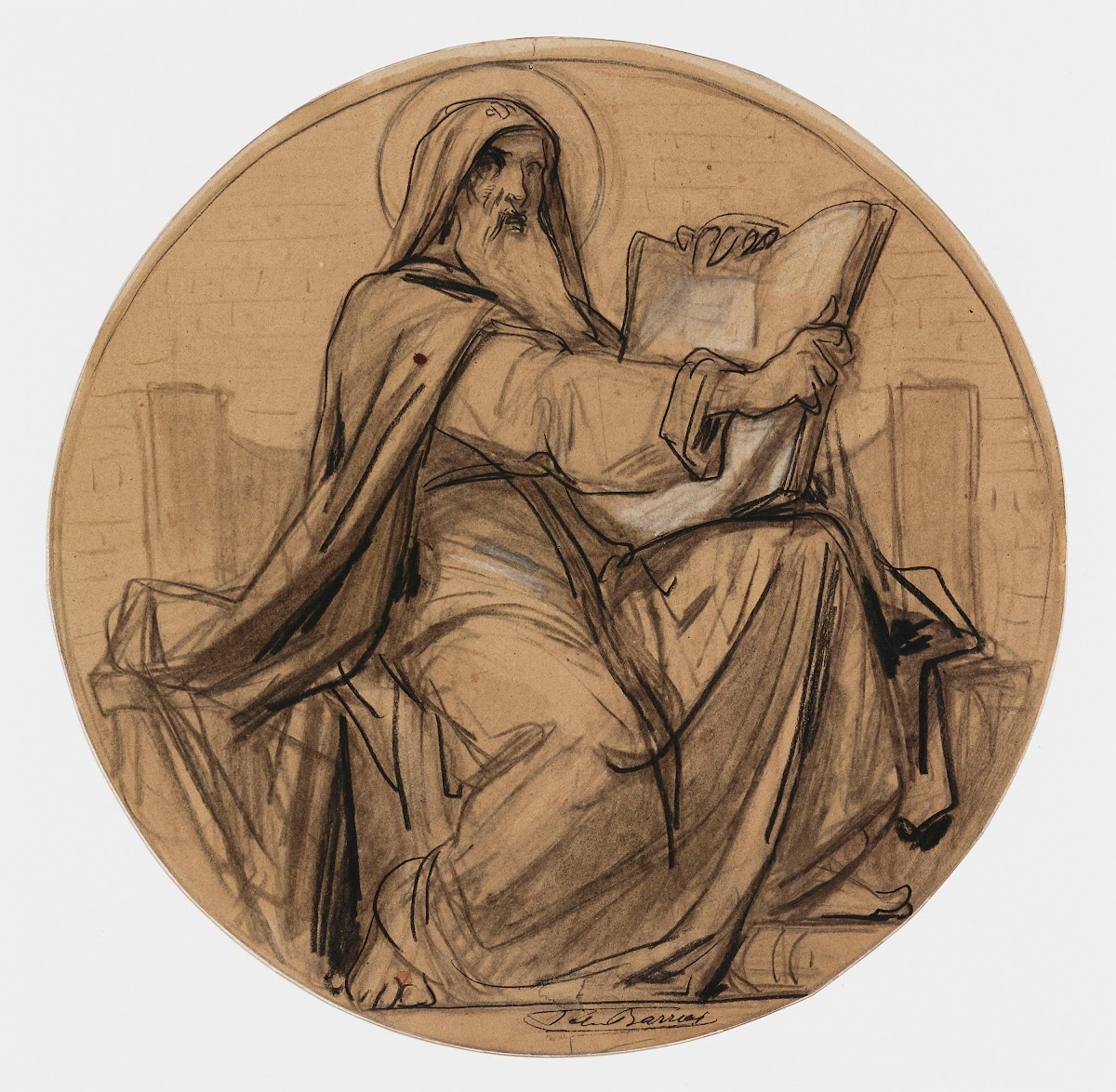 Dessin préparatoire pour les médaillons de léglise de la Trinité 66 rue saint La