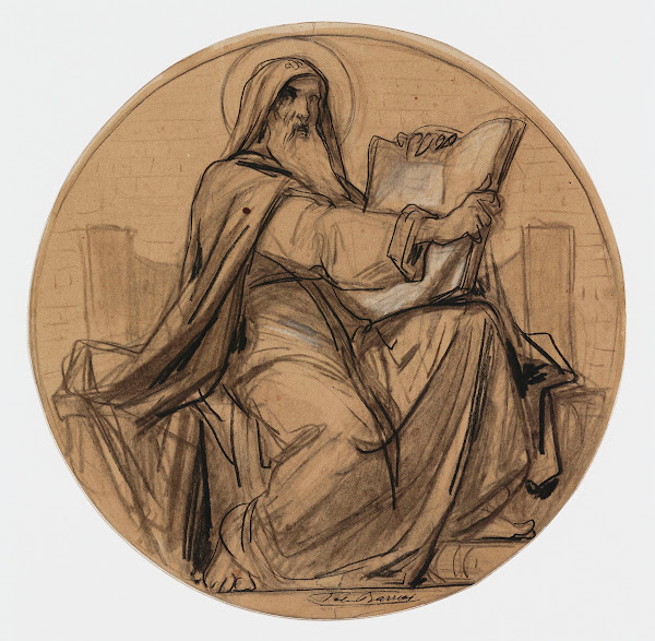 Dessin préparatoire pour les médaillons de léglise de la Trinité 66 rue saint La