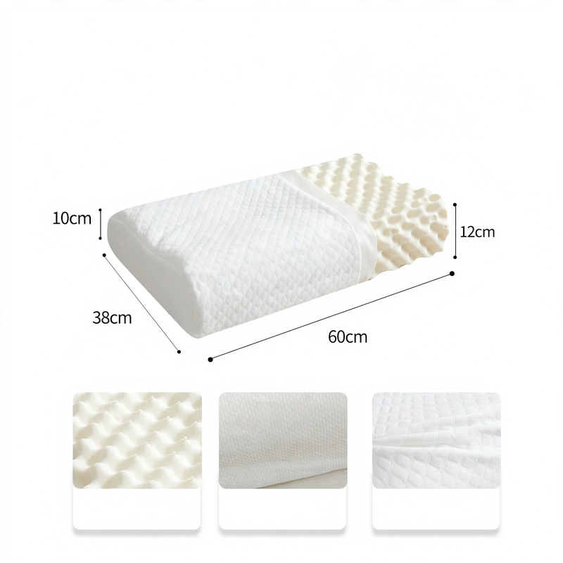 Natural latex neck pillow with massage structure