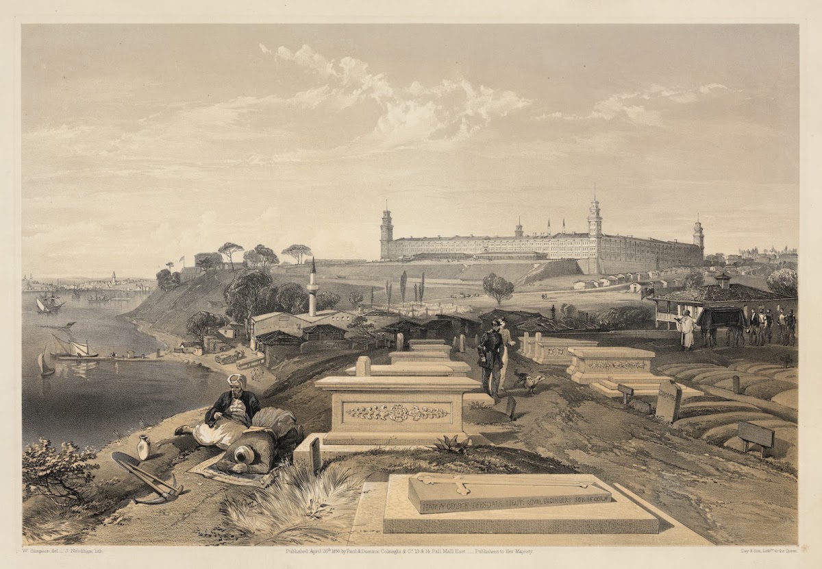 Hospital and cemetery at Scutari 1855