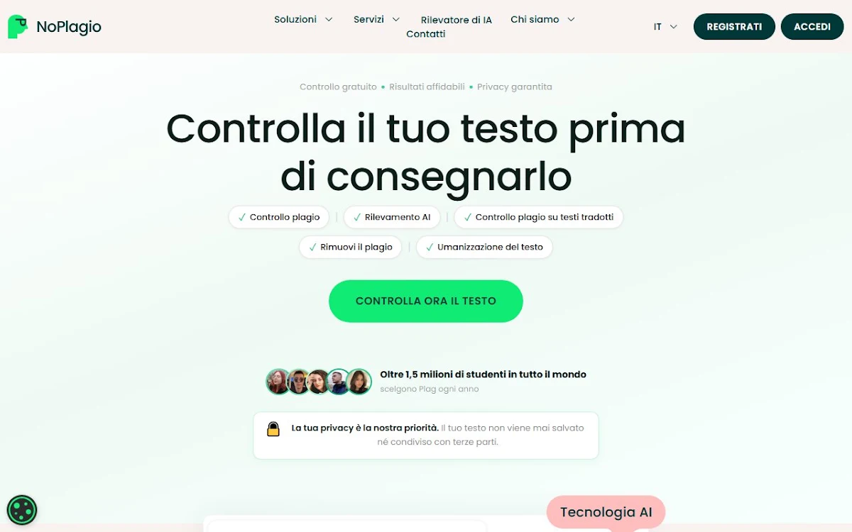Captura de NoPlagio