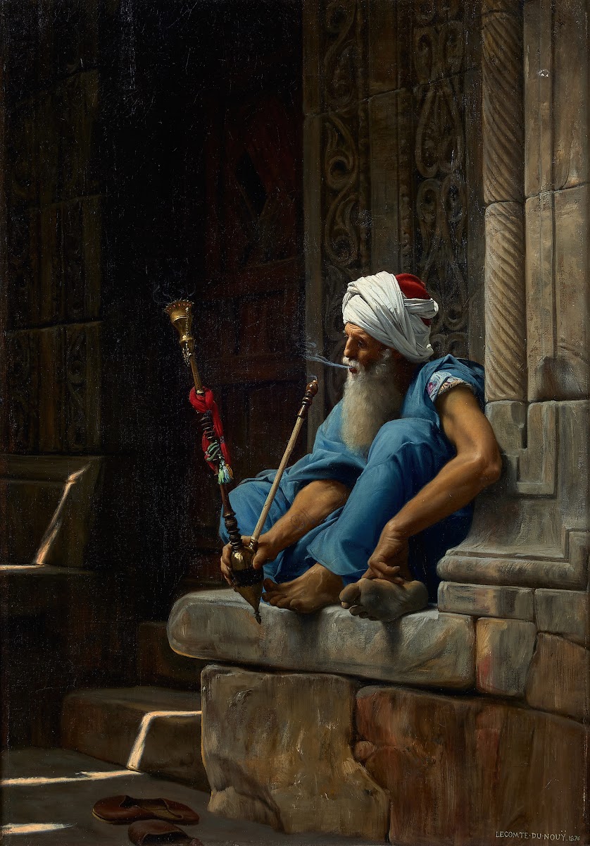 Un portier fumant au Caire 1876