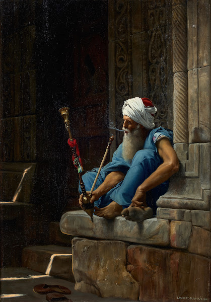 Un portier fumant au Caire 1876