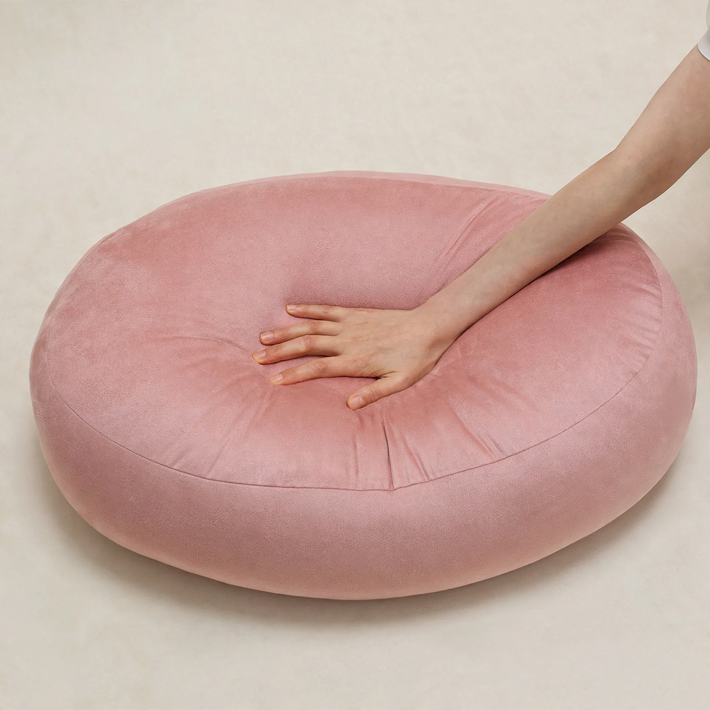Round Support Cushion, 55×40 cm, Cotton