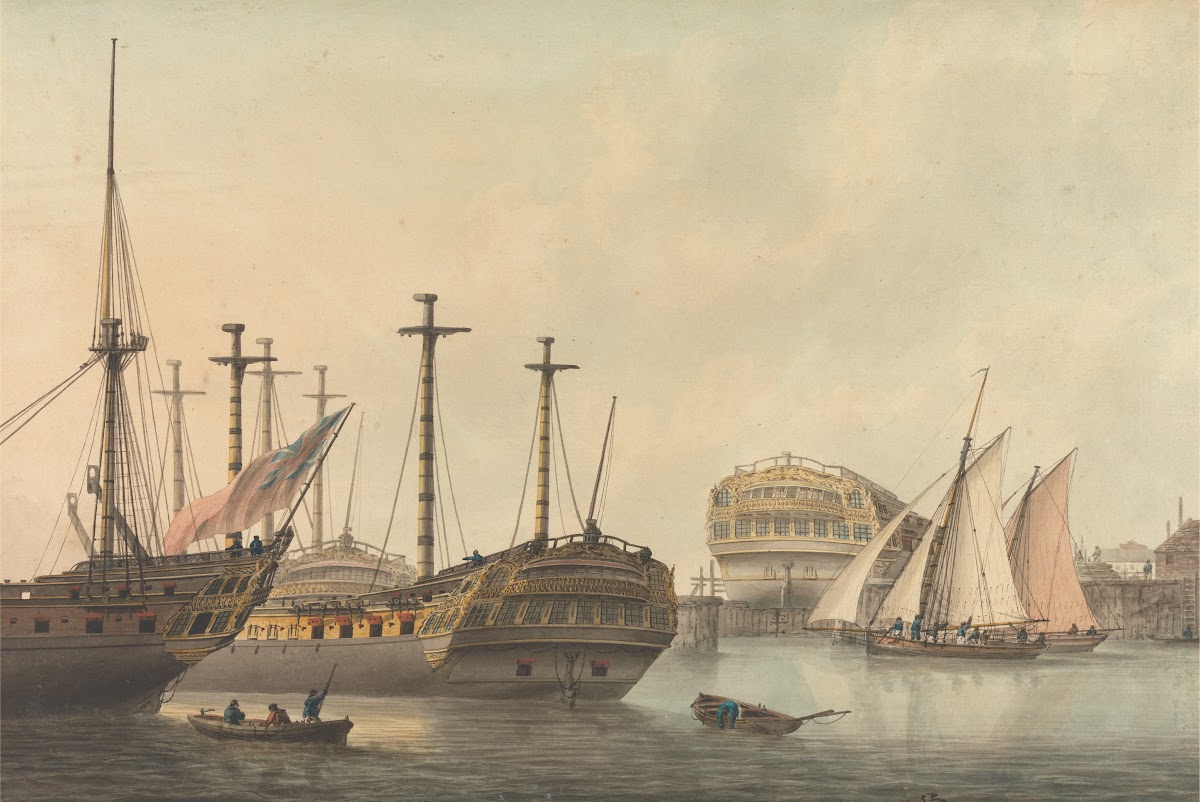 Man of War being Refitted ca 1787