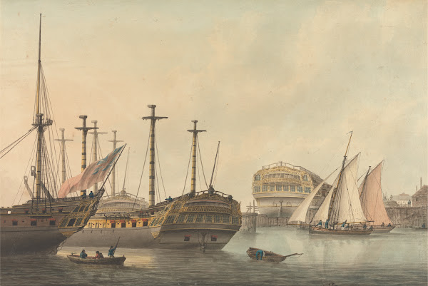 Man of War being Refitted ca 1787