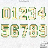 Stitch photo 3 of the Double Applique Varsity Embroidery Font embroidery design