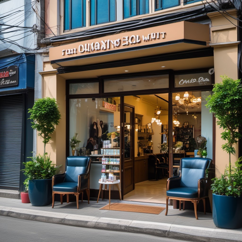 Hình minh họa: Khung cảnh cửa hàng và quy trình kinh doanh