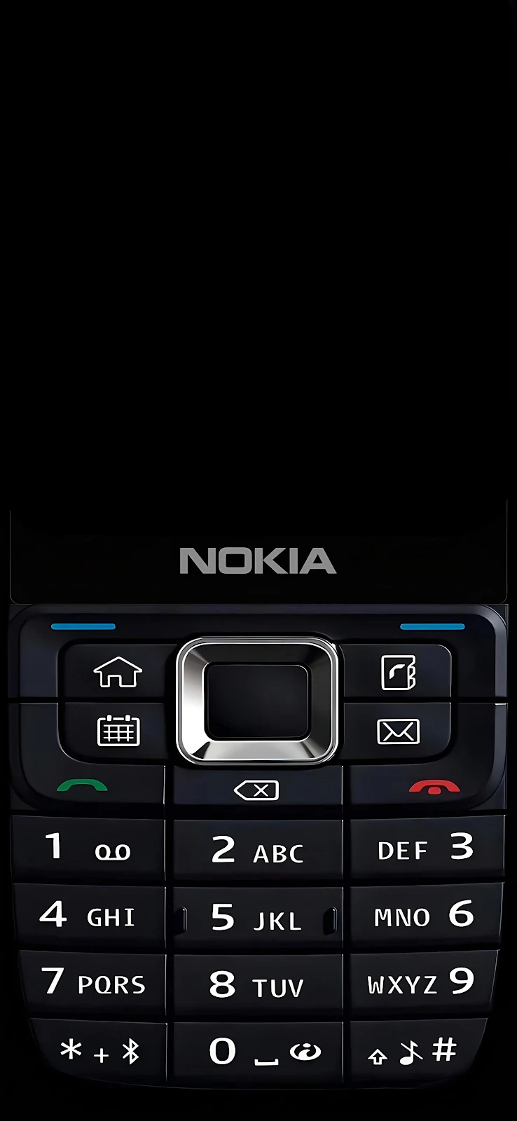 Classic Black Nokia Phone Keypad - Product Photography 2K iPhone Wallpaper (1890x4096)