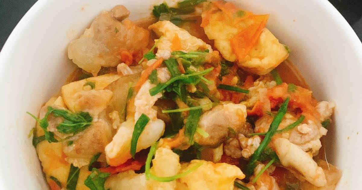 Đậu thịt sốt cà