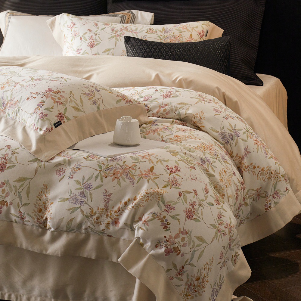 4-piece bedding set, Tencel-cotton, brushed, American style