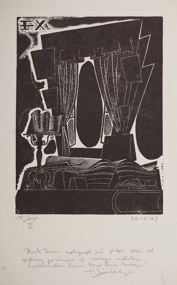 Bookplate of Tadeusz Leszner 1895 1967 1943