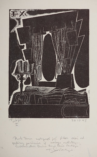 Bookplate of Tadeusz Leszner 1895 1967 1943