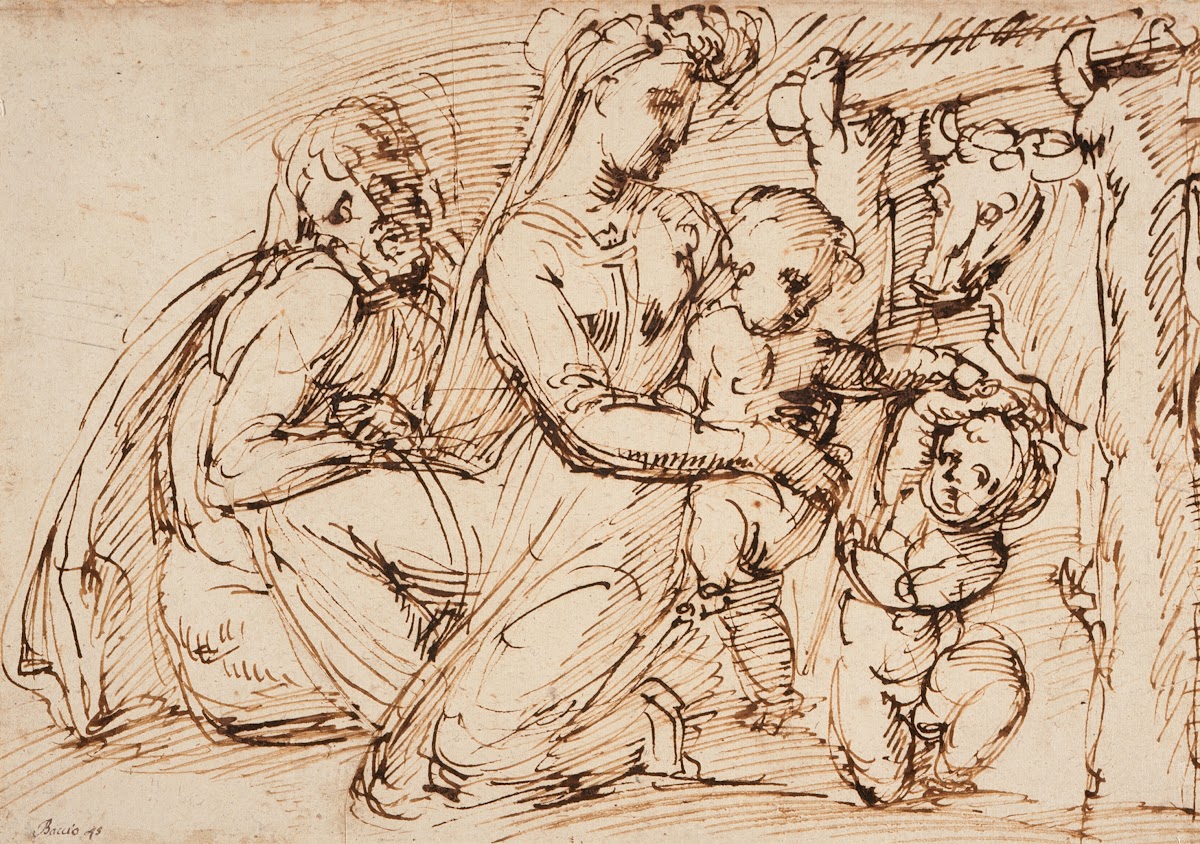 The Holy Family with Saint John the Baptist circa 1550