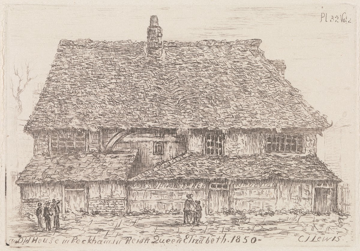 Old House In Peckham In Reigh Queen Elizabeth 1850