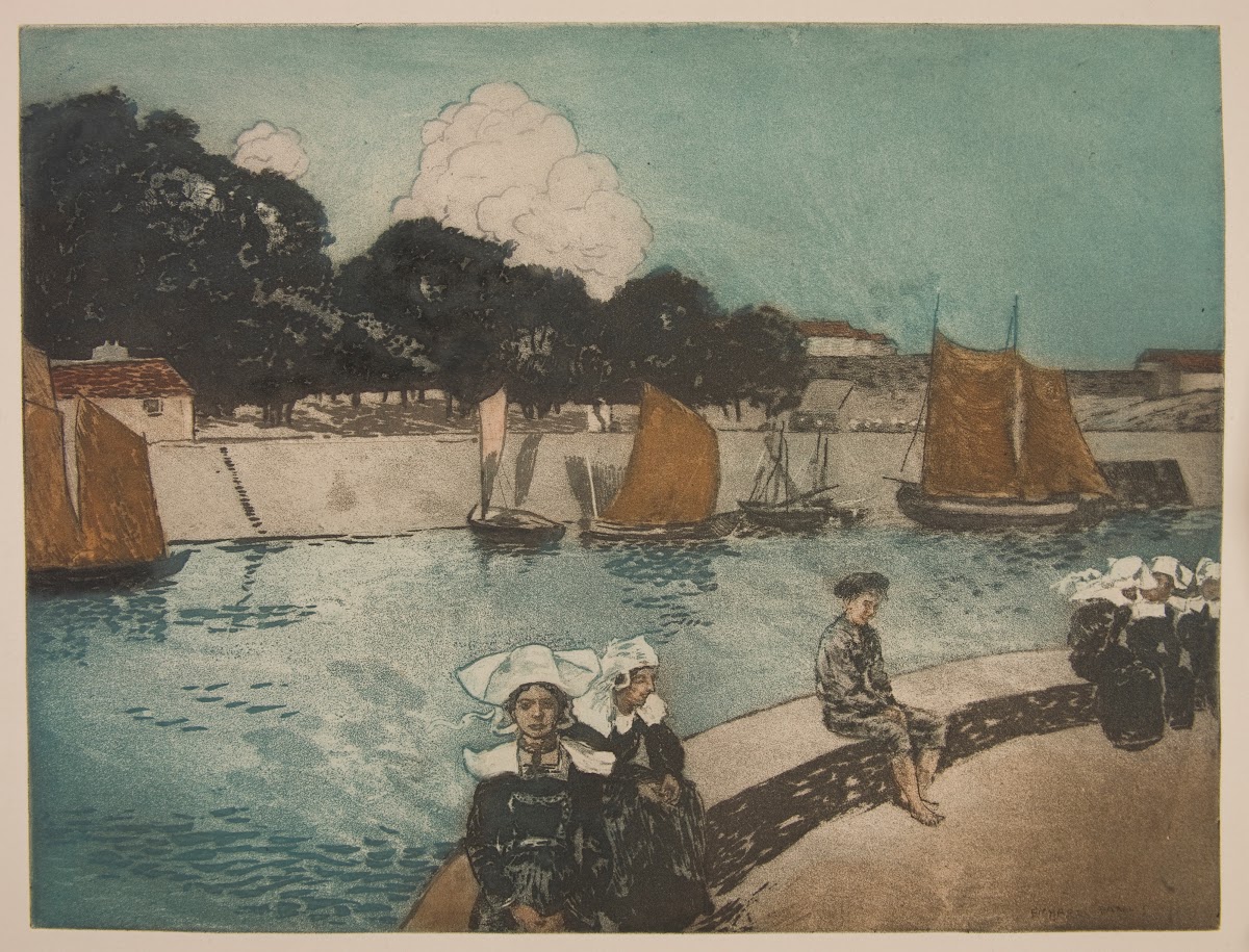 Bretonnes sur le quai Concarneau 1902