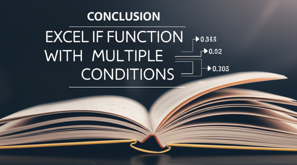 결론: 엑셀 IF 함수 다중 조건, 이제 당신도 전문가입니다.