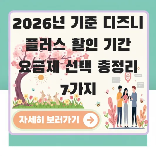 디즈니 플러스 할인 기간 요금제 선택