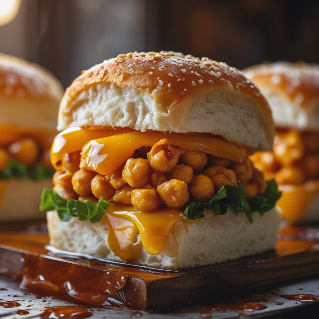 Final Fiery Nashville Hot Chickpea & Pimento Cheese Protein Sliders