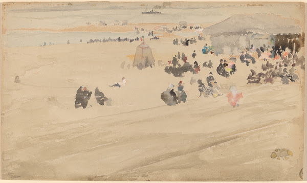 Beach Scene probably 1885