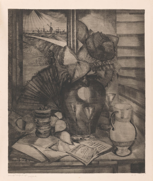 Stilleven bij een raam 1915