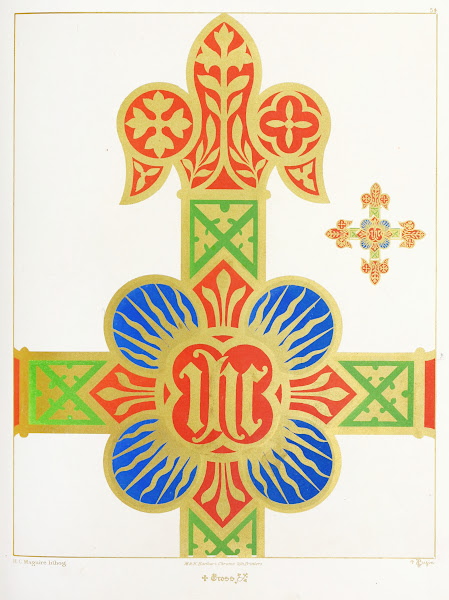 A Cross for a Frontal or Vestment with the Holy name in a Quatrefoil 1846