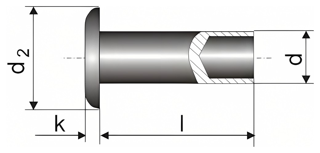 DIN 7338 B – Technical drawing