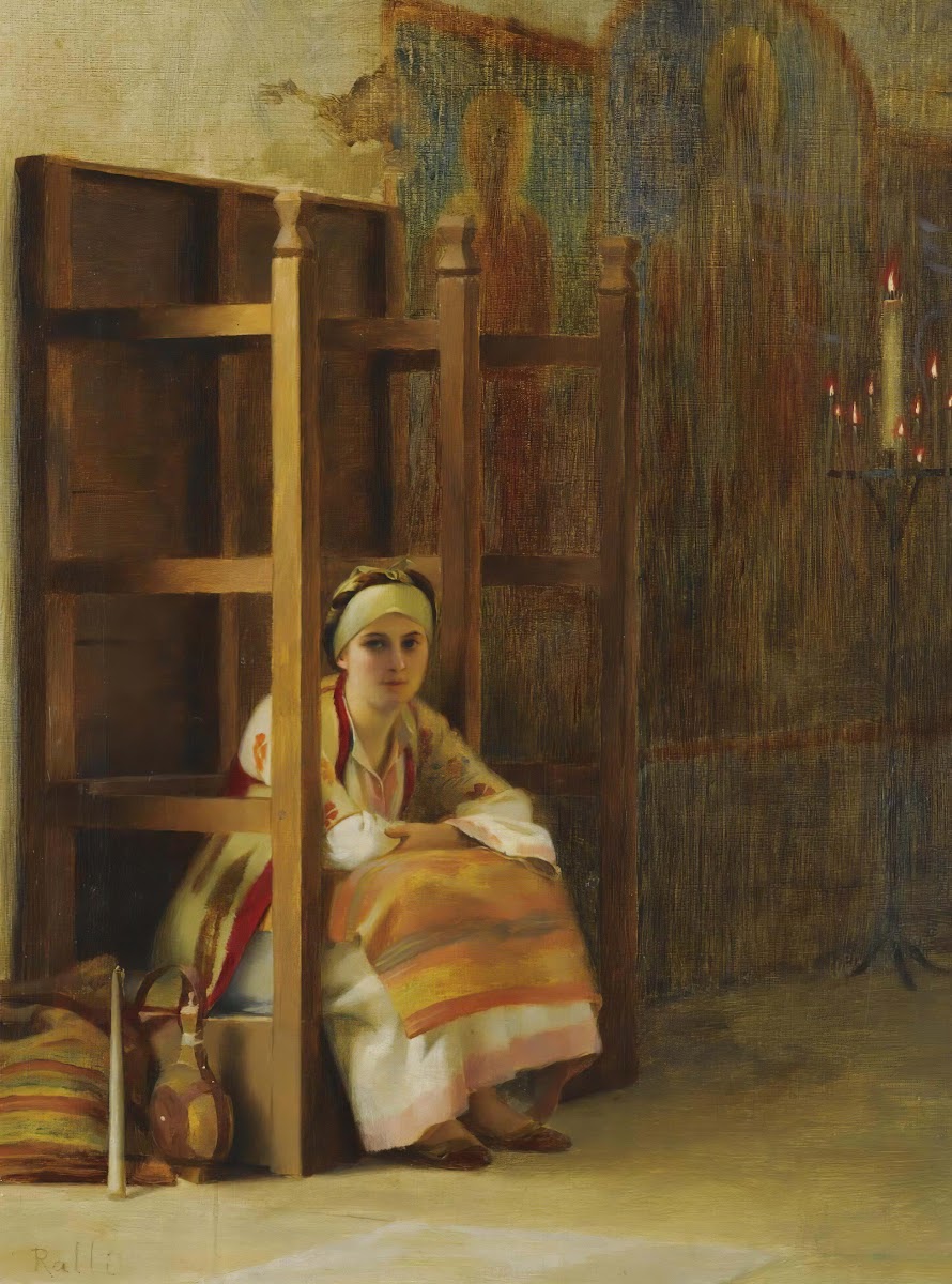 Young Girl In A Greek Church