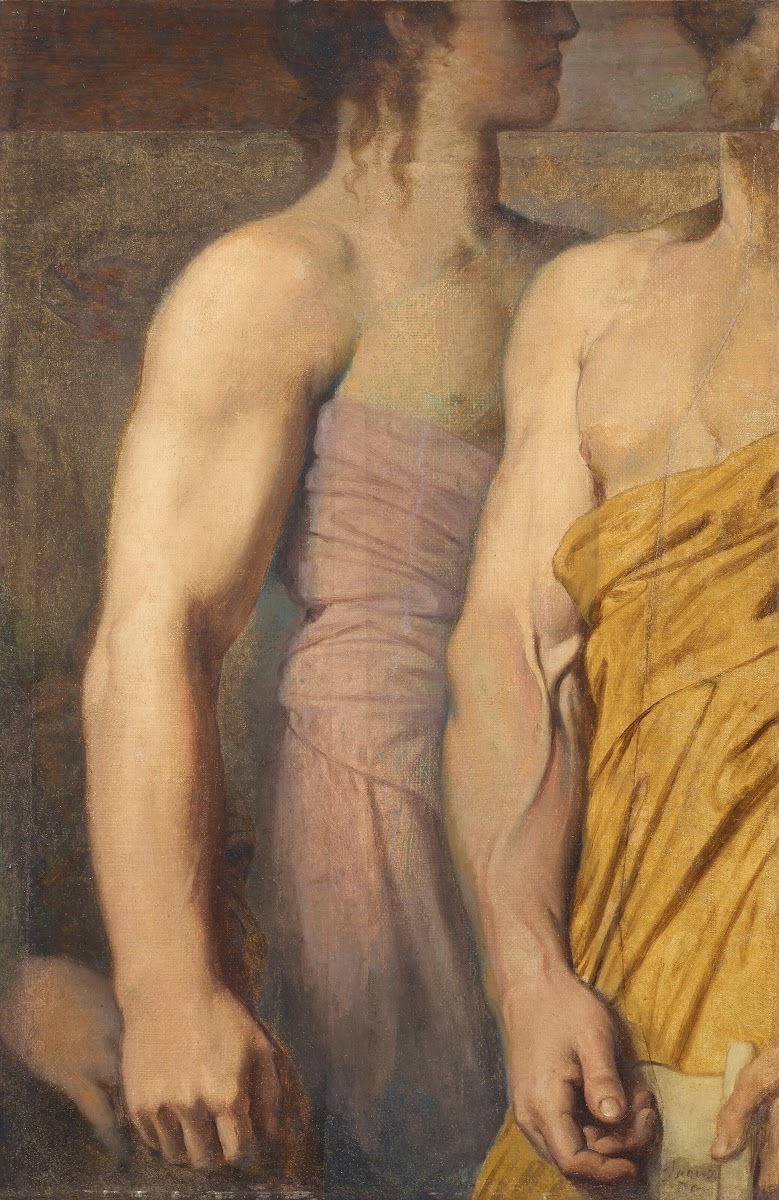 Deux études de bras pour la figure dApelles dans le tableau de Lapothéose dHomèr