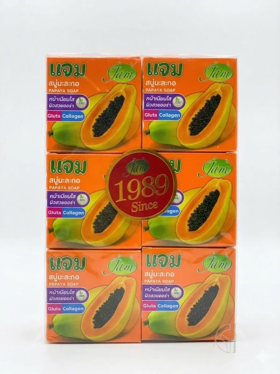 Jam Papaya Gluta Collagen Soap 6pcs