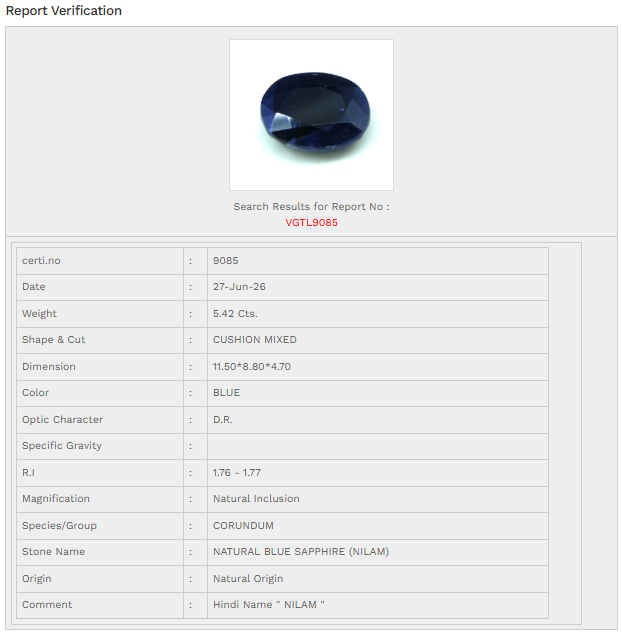 Natural African Blue Sapphire