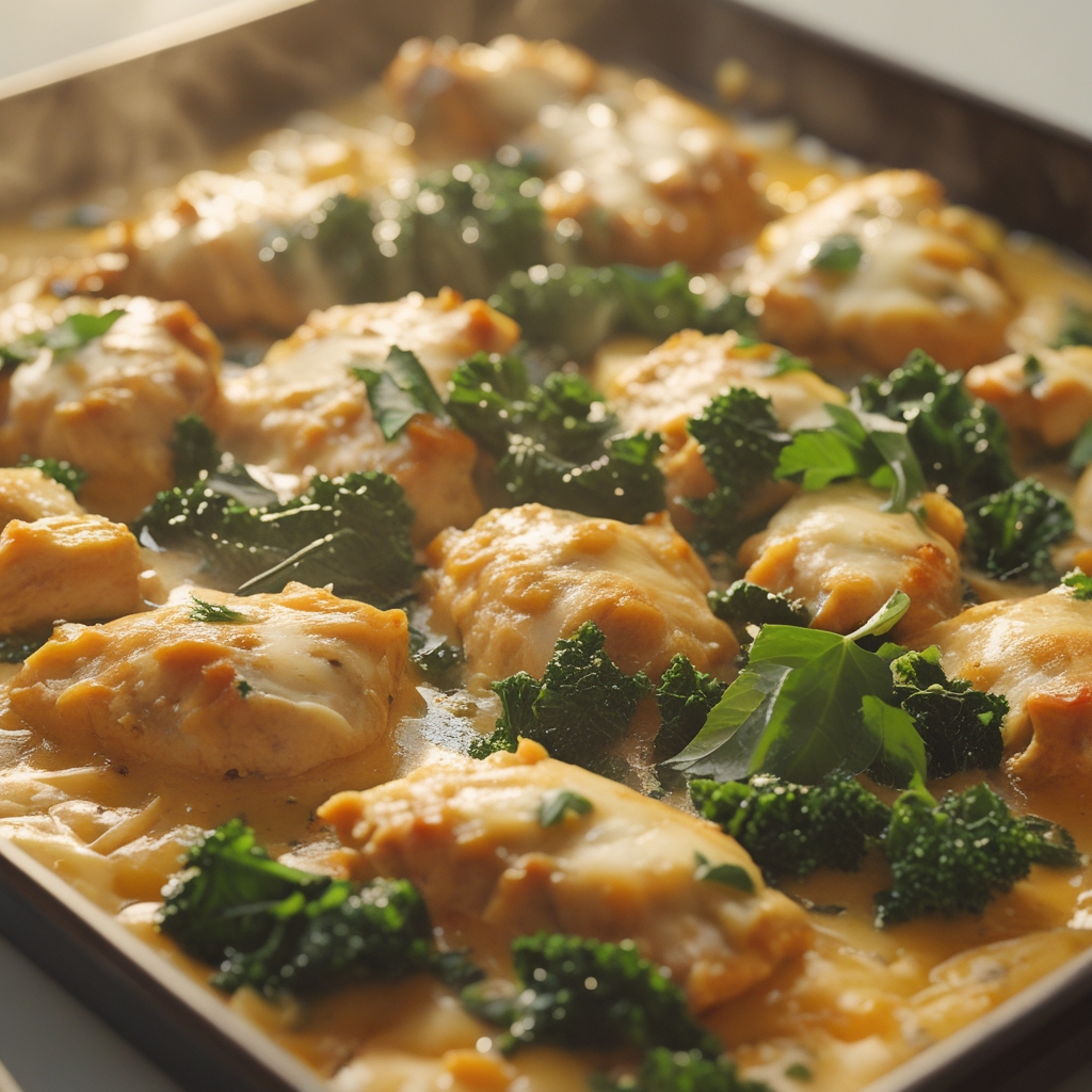 Gochujang Parmesan Chicken & Kale Sheet‑Pan Dinner