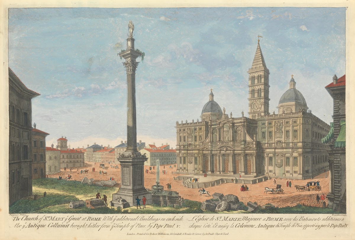 The Church of St Mary ye Great at Rome With ye additional Buildings on each side