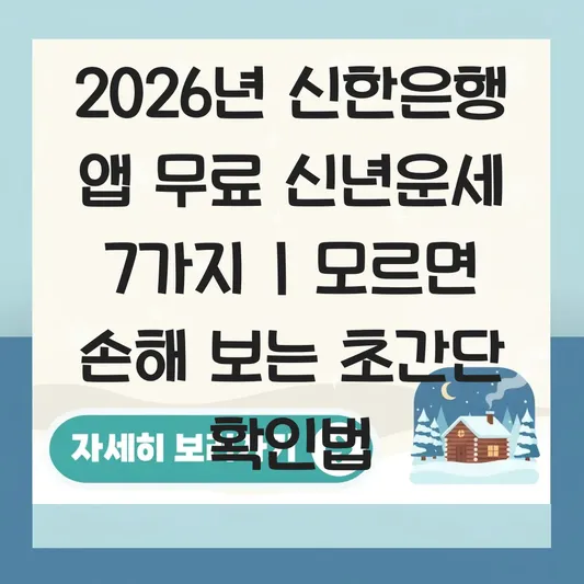 신한은행 앱에서 2026년 무료 신년운세 보는 법 총정리 대표 이미지