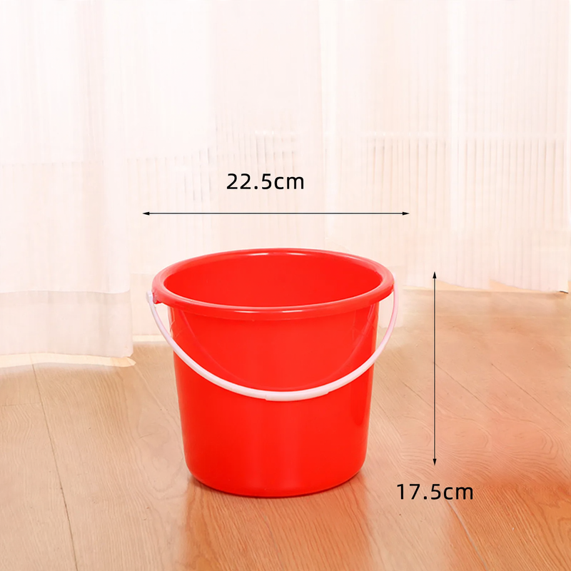 Plastic bucket with handle, various sizes