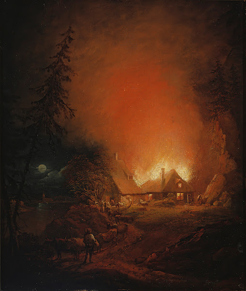 Fire At Night In A Peasant House 1809