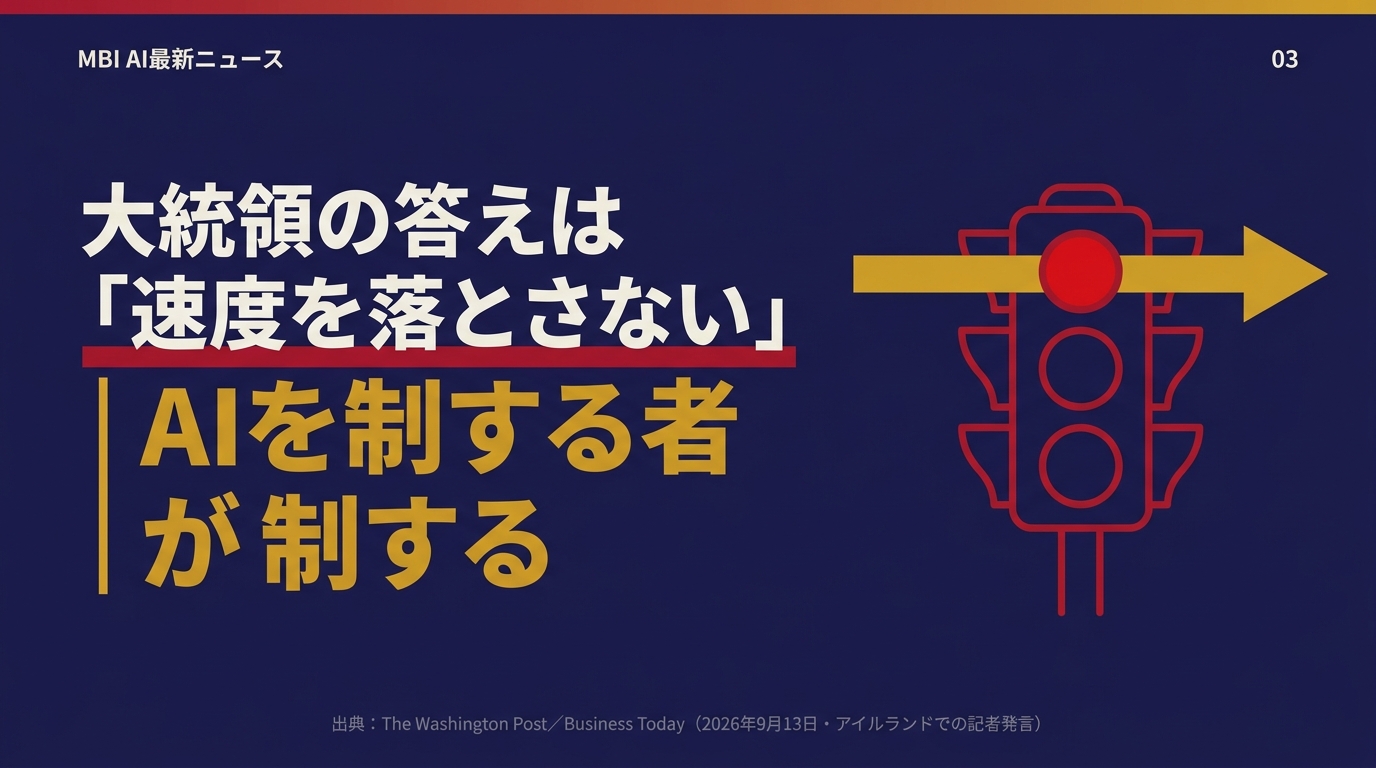 大統領の答えは速度を落とさない