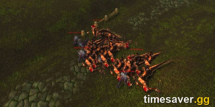 WoW Classic level-60 character farming in an open Vanilla zone, the real source of gold supply