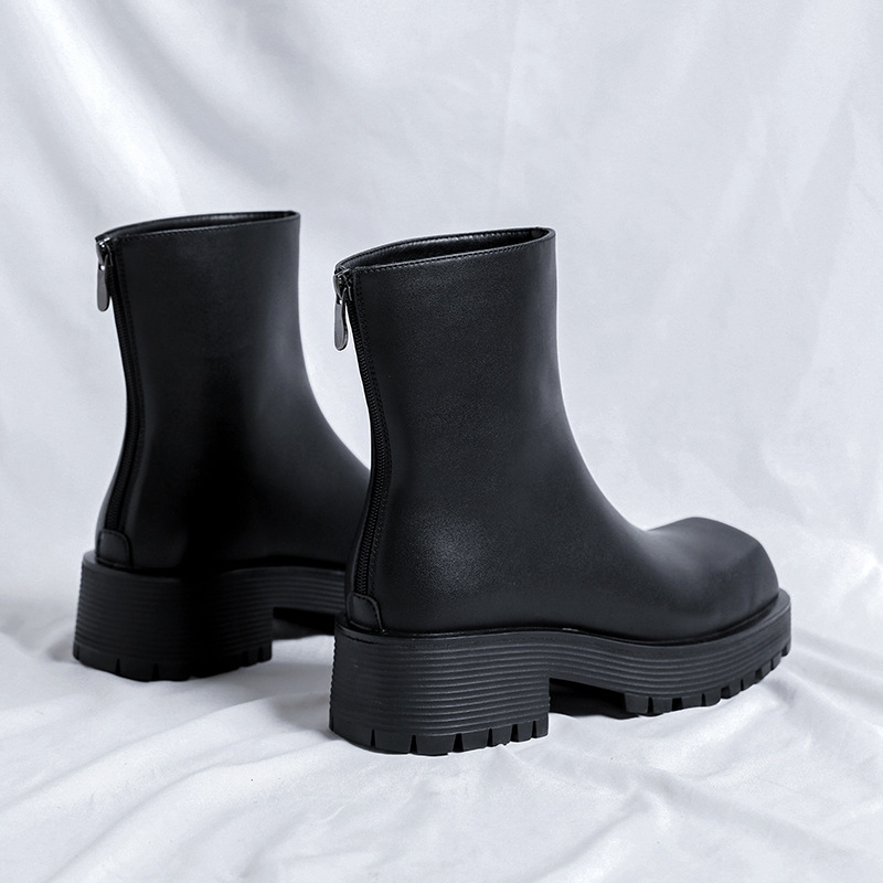 Herren-Chelsea-Stiefeletten mit Plateau und Keilabsatz