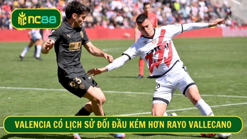 Rayo Vallecano chiếm ưu thế đôi chút khi đối đầu trước Valencia