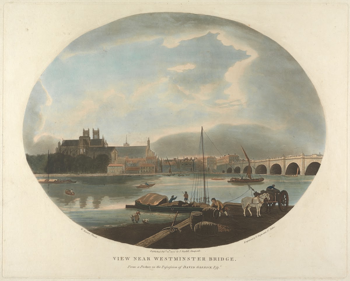 View near Westminster Bridge 1777