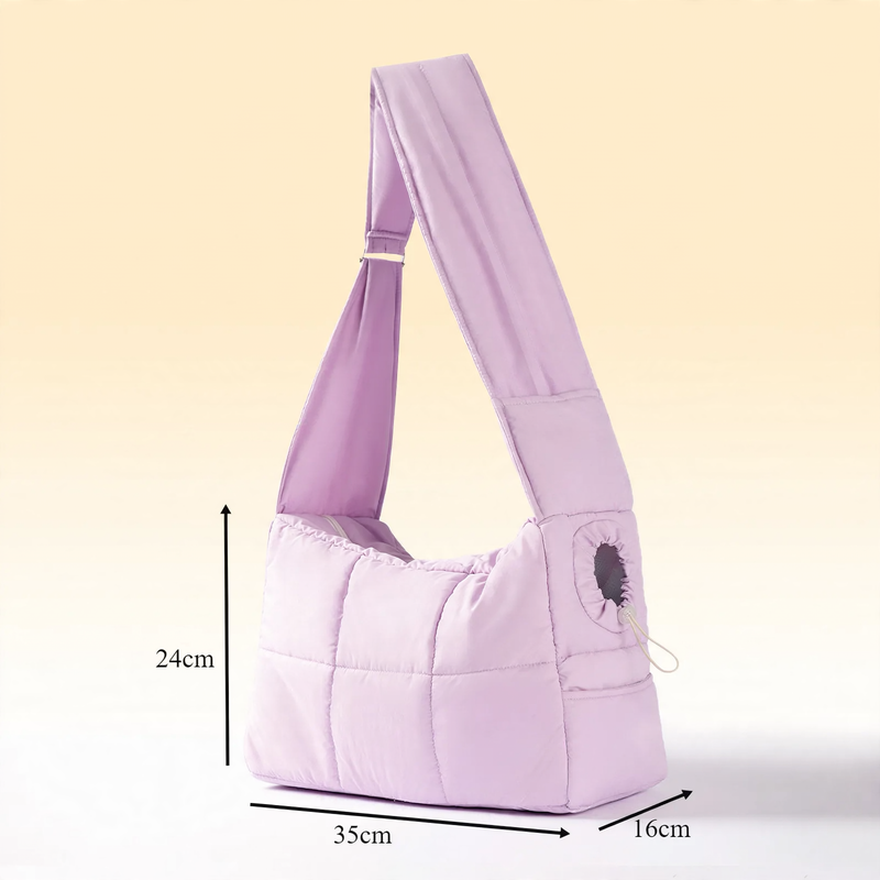 Canvas pet carrier bag with adjustable strap