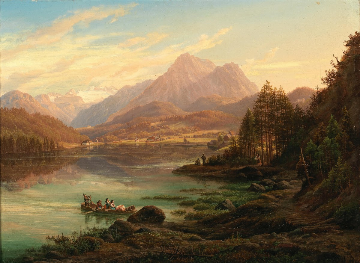 Aussicht Von Altausseersee Gegen Karlseisfeld Am Dachstein Den Hohen Seirrstein