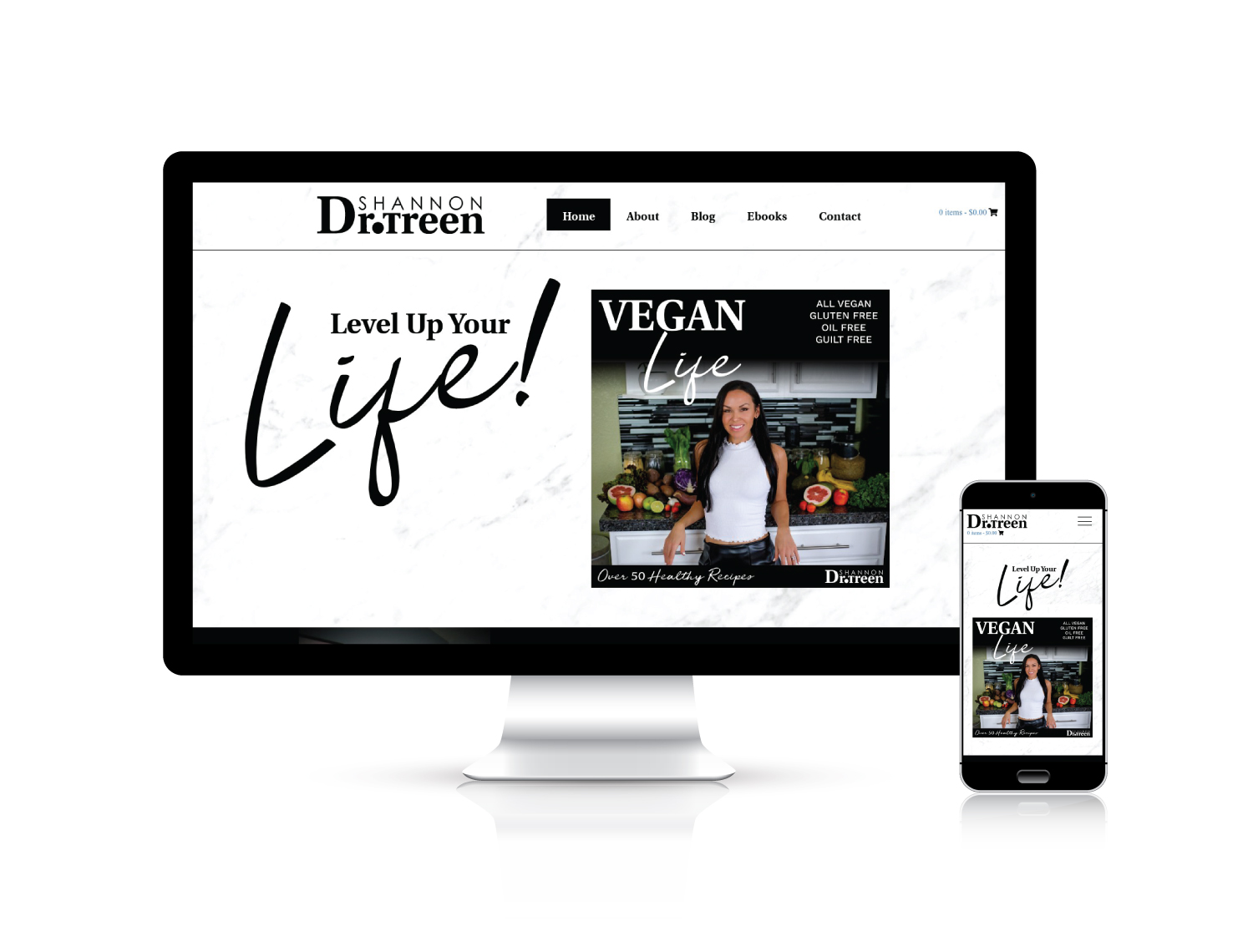 Dr. Shannon Treen website design portfolio project