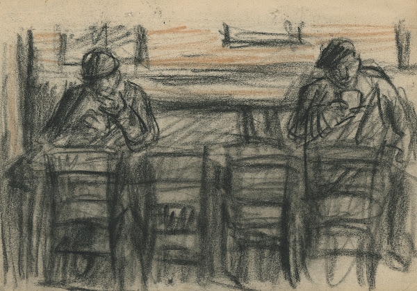 Twee mannen in een havenkroeg 1904