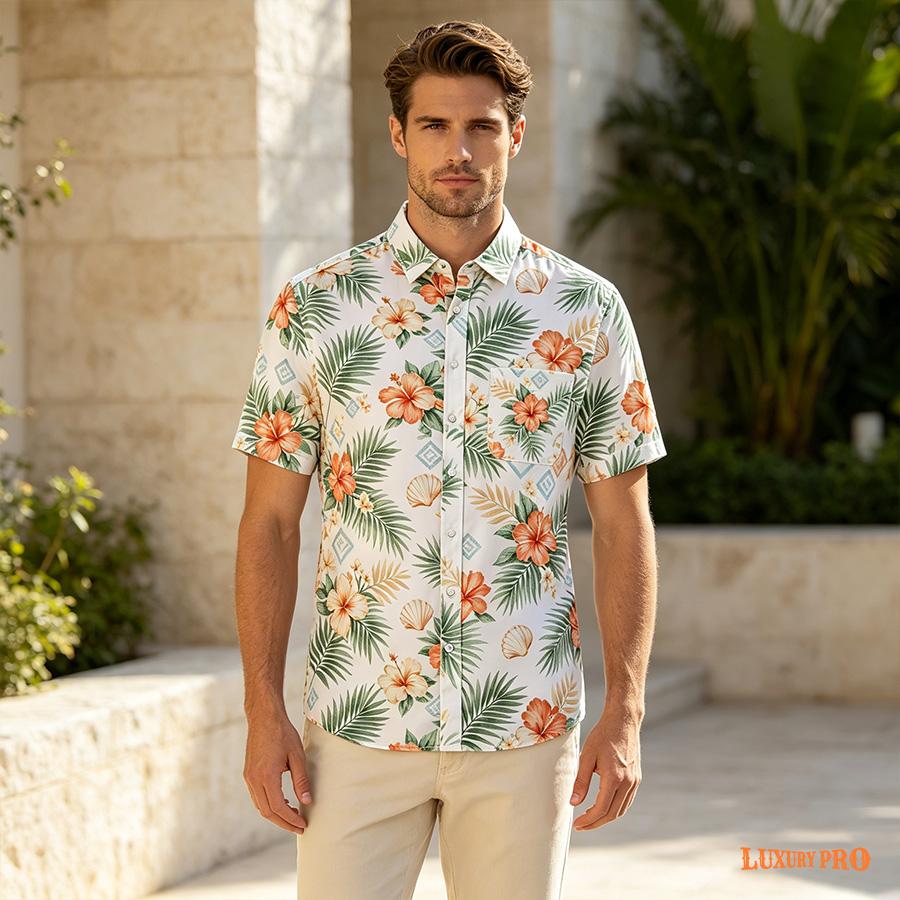 Regular Collar Shirt with Right Side Pocket