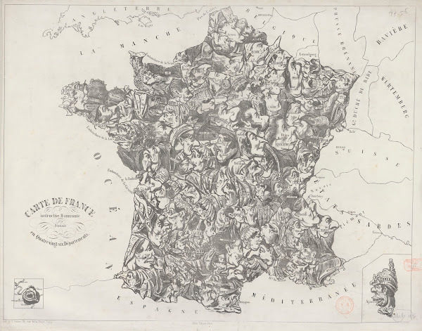 Carte de France instructive et amusante divisée en Quatrevingt six Départements