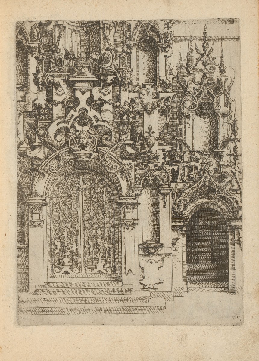 Portal decorated with foliage mascarons and scrollwork 1593 1595