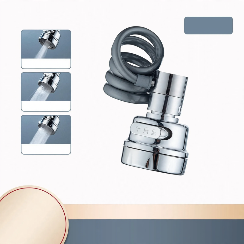 Retractable faucet attachment, 360° swivel