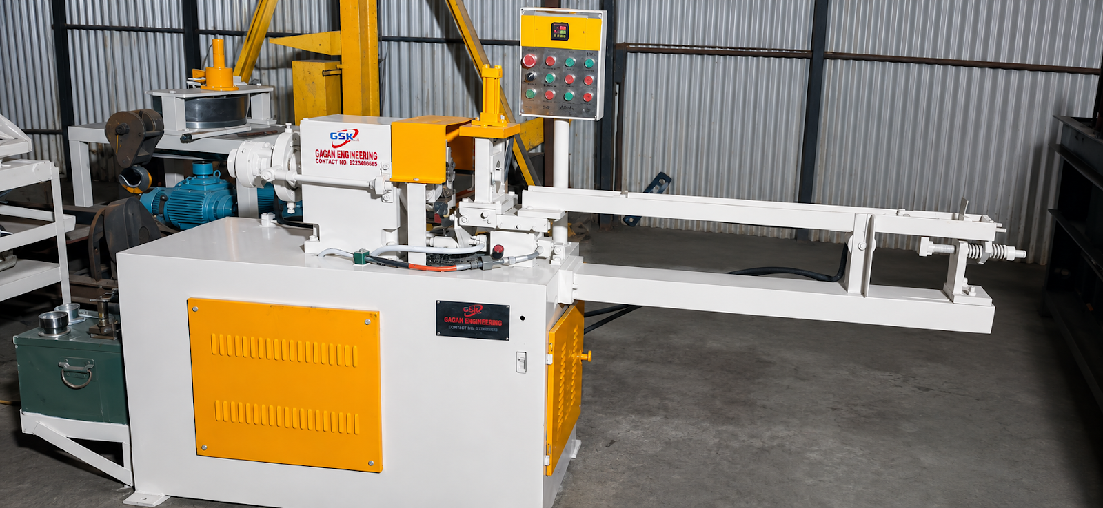 Semi-Automatic Pipe Counter Boring and Facing Machine manufactured by Gagan Engineering Works Khopoli Maharashtra India